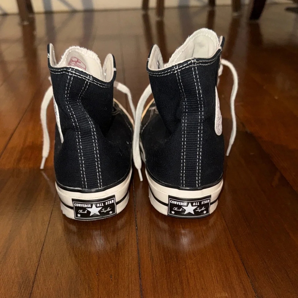 Converse Black and White 70 All Star High Top Sneakers - Picture 4 of 6